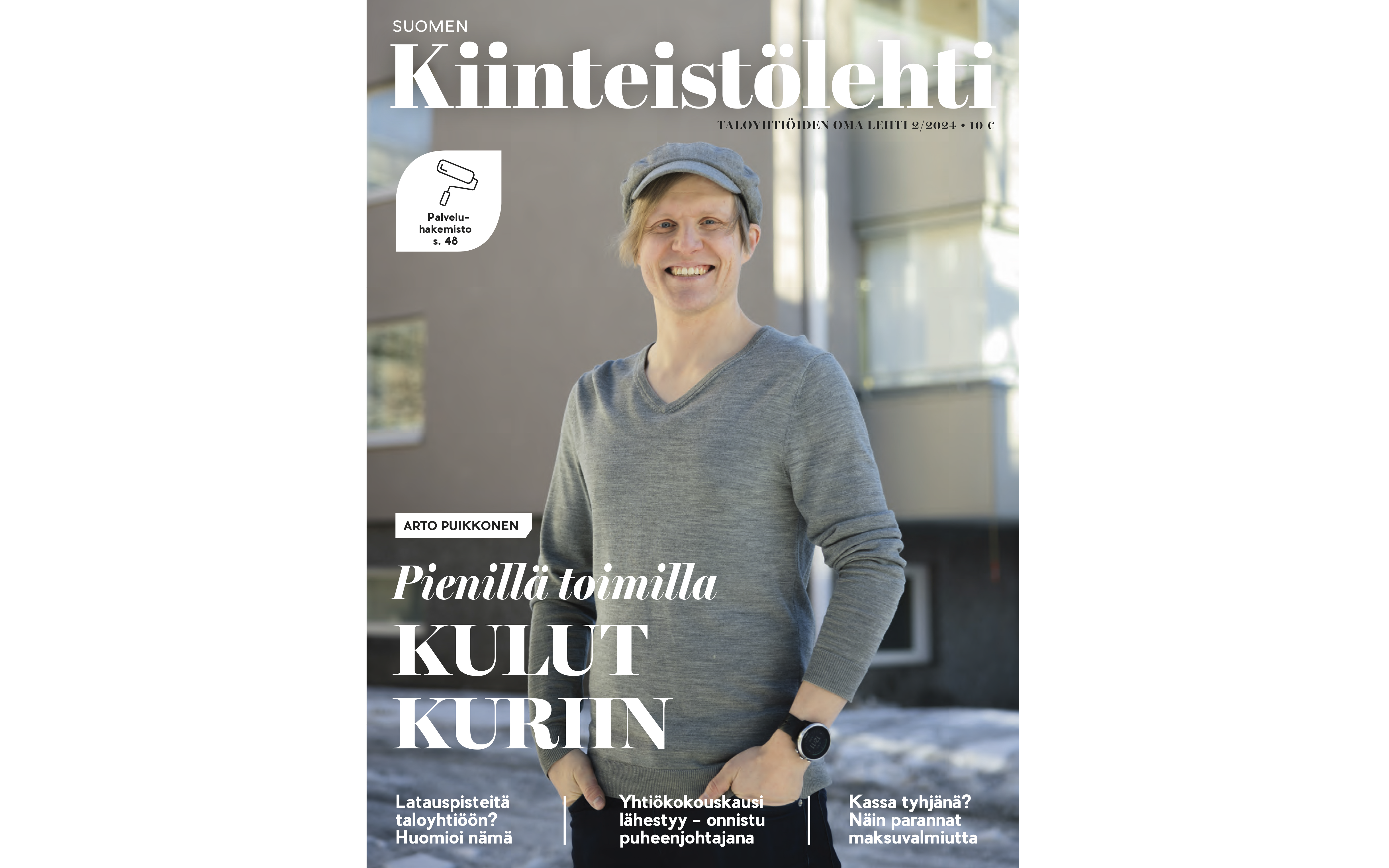 kiinteistölehdessä ladataan sähköautoa